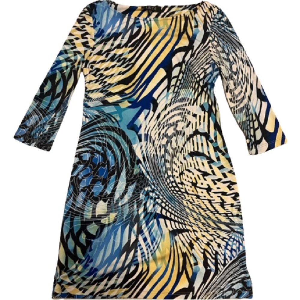 LBisse 3/4 Sleeve Shift Dress